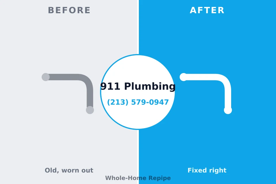 Before and after: plumbing repair Manchester, OH